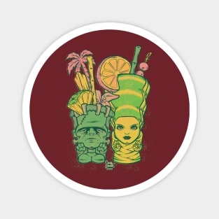 Tiki Frankenstein & Bride - By Steve Chanks Magnet